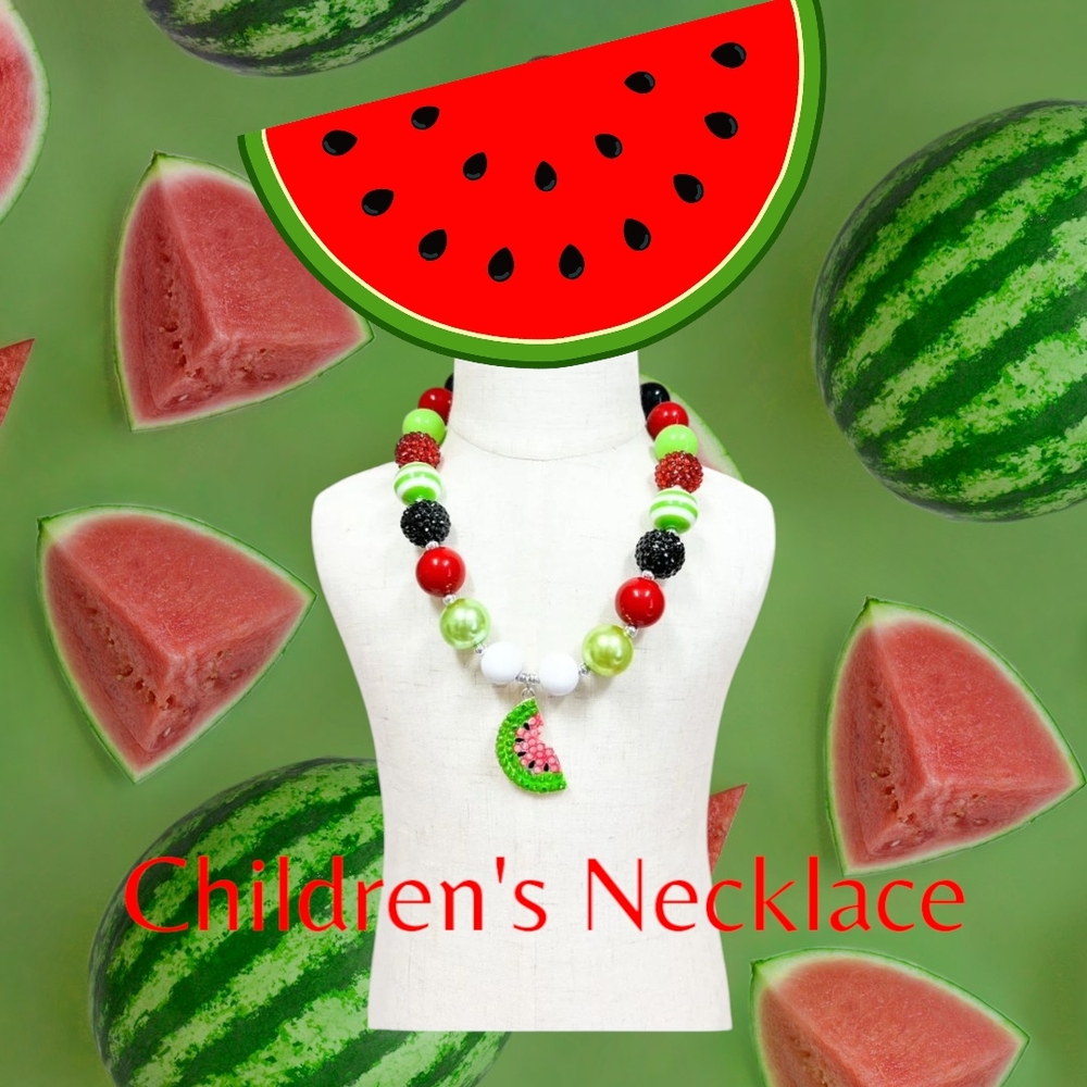 Vibrant Red and Green Beaded Jewelry Necklace
